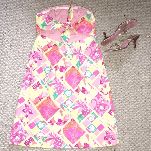 NWOT Lilly white tag strapless dress - Picture 2 of 3